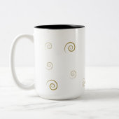 Minimal Spiral Pattern Coffee Mug Tweekleurige Koffiemok (Links)
