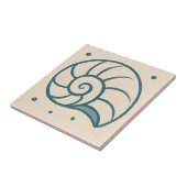 Minimal Spiral Shell Ocean Art Tegel Tegeltje (Zijkant)