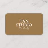 Minimal Spray Tan Artist Golden Tanning Specialist Visitekaartje (Voorkant)