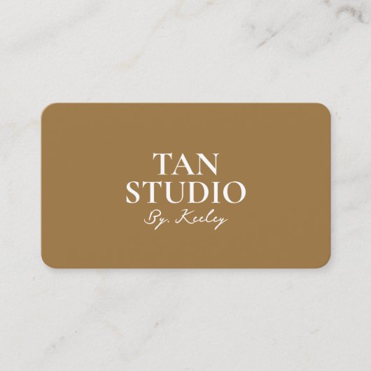Minimal Spray Tan Artist Golden Tanning Specialist Visitekaartje (Voorkant)