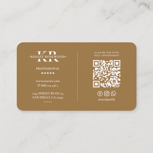 Minimal Spray Tan Artist Golden Tanning Specialist Visitekaartje (Achterkant)