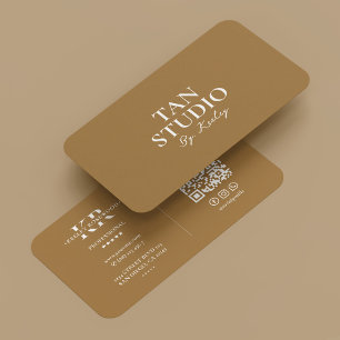 Minimal Spray Tan Artist Golden Tanning Specialist Visitekaartje