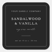 Minimal Square Candle Merk Label Product Sticker (Voorkant)