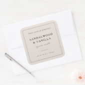 Minimal Square Candle Merk Label Product Sticker (Envelop)
