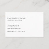 Minimal Standard Visitenkarten Vorlage - Visitekaartje (Achterkant)