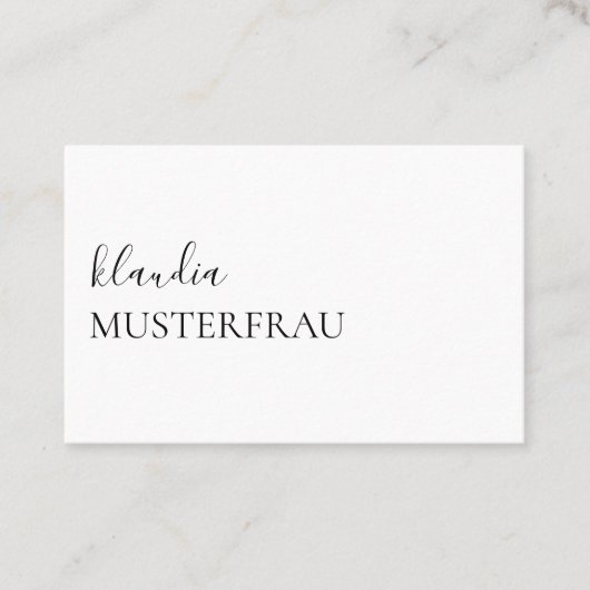 Minimal Standard Visitenkarten Vorlage - Visitekaartje (Voorkant)