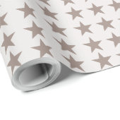 Minimal Star Pattern Christmas Wrapping Paper Cadeaupapier (Rol Hoek)
