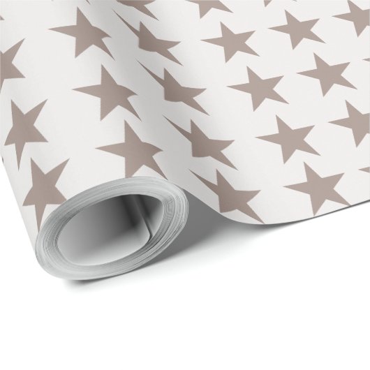 Minimal Star Pattern Christmas Wrapping Paper Cadeaupapier (Rol Hoek)