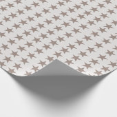 Minimal Star Pattern Christmas Wrapping Paper Cadeaupapier (Hoek)