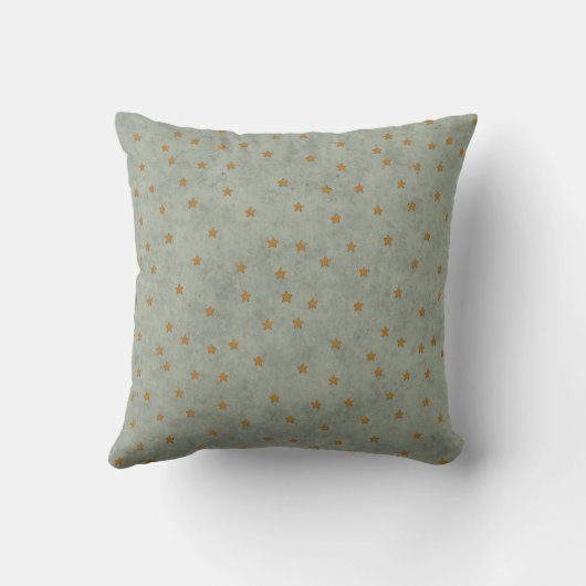 Minimal Star Pattern Throw Pillow in Sage Green Kussen (Achterkant)