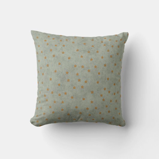 Minimal Star Pattern Throw Pillow in Sage Green Kussen (Voorkant)