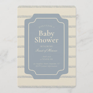 Minimal Stripe Geometric Gender Neutral Beige Blue Kaart