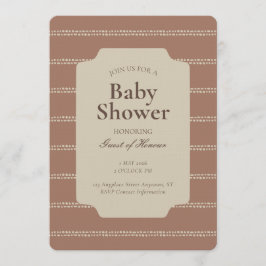 Minimal Stripe Geometric Unisex Beige Brown Kaart