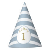 Minimal Stripes Aangepaste Verjaardag Party Pet Feesthoedjes (Voorkant)