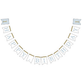 Minimal Stripes gepersonaliseerde verjaardag Vlaggetjes