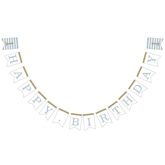 Minimal Stripes gepersonaliseerde verjaardag Vlaggetjes (Alle)