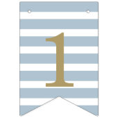 Minimal Stripes gepersonaliseerde verjaardag Vlaggetjes (Eerste vlag)