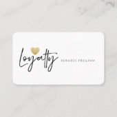 Minimal Style Brush Script Loyalty Love Gold Heart (Voorkant)