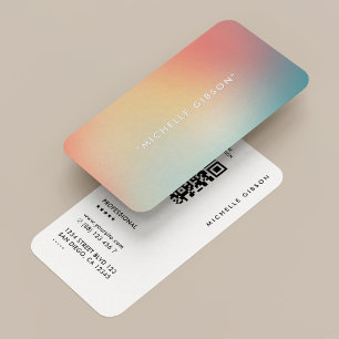 Minimal Stylist Peach Blauwgroen esthetisch Visite Contactkaartje