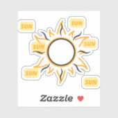 Minimal Sun Aesthetic  Sticker (Vel)