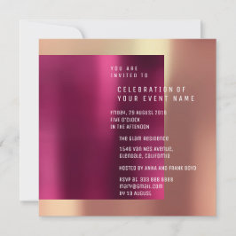 Minimal Suprise Party Koper Roos Metallic Kaart