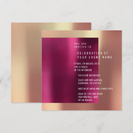 Minimal Suprise Party Koper Roos Metallic Kaart
