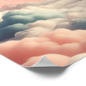 Minimal Surreal Tree Above Soft Pastel Clouds Poster (Hoek)