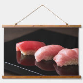 Minimal Sushi Elegance Tapestry – Otoro Art Hangend Wandkleed (Voorkant)