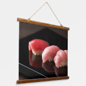 Minimal Sushi Elegance Tapestry – Otoro Art Hangend Wandkleed (Gebogen)