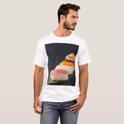 Minimal Sushi – Japanese tranquility and perfectio T-shirt (Voorkant volledig)