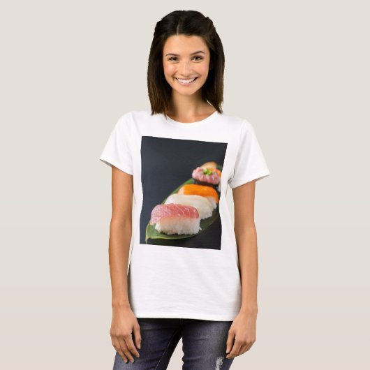 Minimal Sushi – Japanese tranquility and perfectio T-shirt (Voorkant volledig)