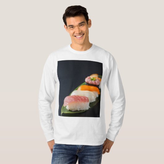 Minimal Sushi – Japanese tranquility and perfectio T-shirt (Voorkant volledig)