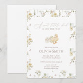 Minimal Sweet Little Chick Baby Shower Kaart (Voorkant / Achterkant)