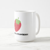 Minimal Sweet Strawberry Mug For Tea Or Coffee Koffiemok (Voorkant rechts)