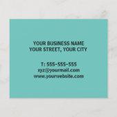 Minimal Tandarts Logo Licht Blauwgroen Tandartsbur Flyer (Achterkant)