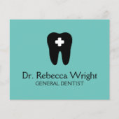 Minimal Tandarts Logo Licht Blauwgroen Tandartsbur Flyer (Voorkant)