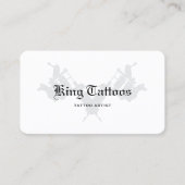 Minimal Tattooist Tattoo Artiest Modern Gothic Whi Visitekaartje (Voorkant)