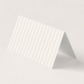 Minimal Taupe Stripe Wedding Place Card  Kaart (Achterkant)