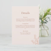 Minimal Terracotta Botanical Details Card Kaart (Staand voorkant)