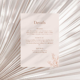 Minimal Terracotta Botanical Details Card Kaart