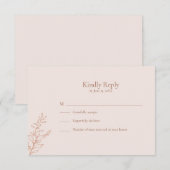 Minimal Terracotta Botanical RSVP Card (Voorkant / Achterkant)