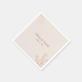 Minimal Terracotta Botanical Wedding Napkin Servet (Hoek)