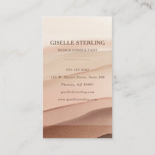 Minimal Terracotta Modern Creative Visitekaartje (Achterkant)