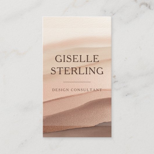Minimal Terracotta Modern Creative Visitekaartje (Voorkant)