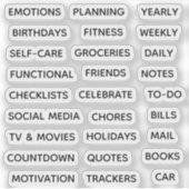 Minimal Text Planner Tab Label Binder Divider Tab (Voorkant)