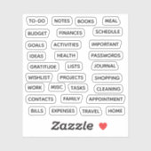 Minimal Text Planner Tab Label Binder Divider Tab  (Vel)