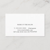 Minimal Texture Grey White Scissors Hairdresser Visitekaartje (Achterkant)