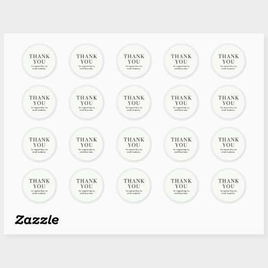 Minimal thank you small business sticker (Vel)