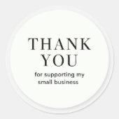 Minimal thank you small business sticker (Voorkant)