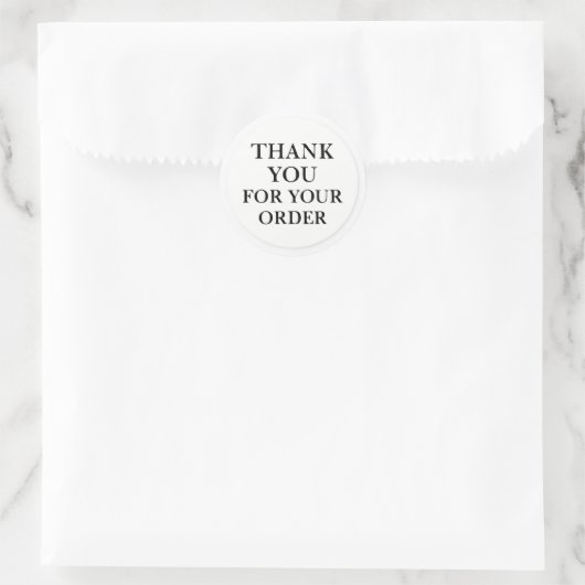 Minimal thanks for your order sticker (Tas)